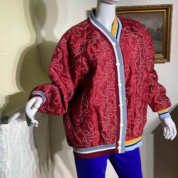 NWT Kimchi Blue Urban Outfitters Duncan Quilted Oversized Varsity Jacket - Picture 4 of 15